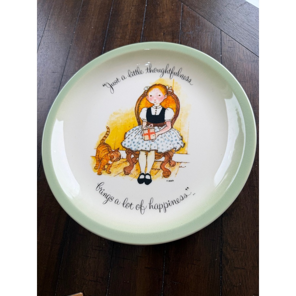 Vintage 1972 Holly Hobbie Collectors Edition Plate Just A Little Thoughtfulness